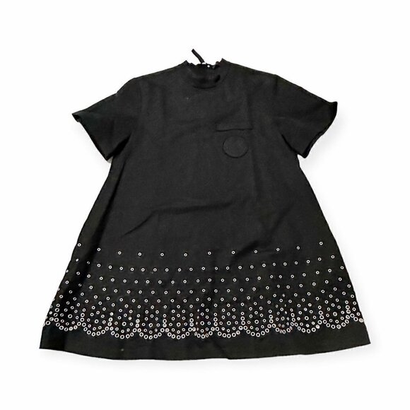 Alexander Wang Black Mini Dress with Studs, Size‎ 10 - Picture 4 of 13